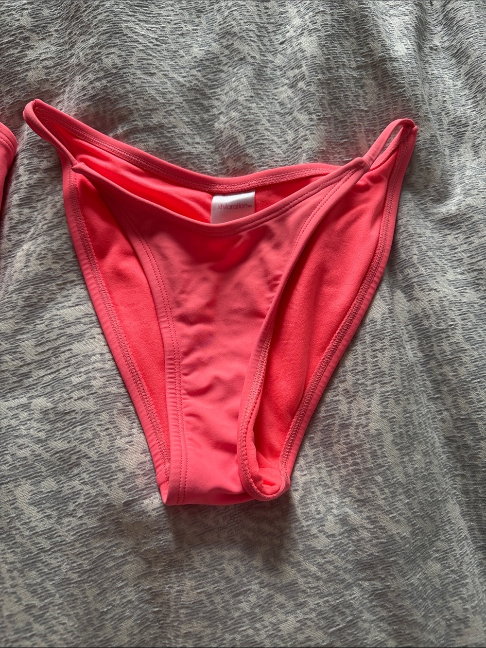 Xhilaration Neon Coral High-Leg Bikini Bottom